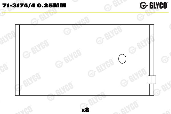 Pleuellager GLYCO 71-3174/40.25MM