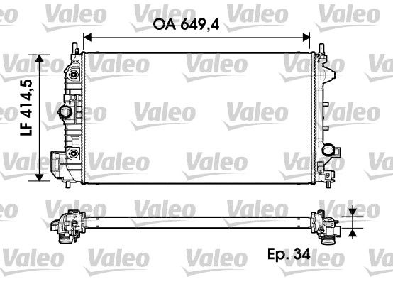 Kühler, Motorkühlung VALEO 734345