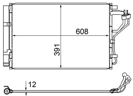Kondensator, Klimaanlage MAHLE AC867000S