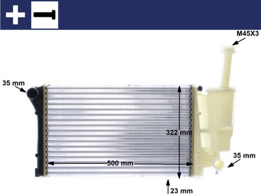 Kühler, Motorkühlung MAHLE CR1451000S