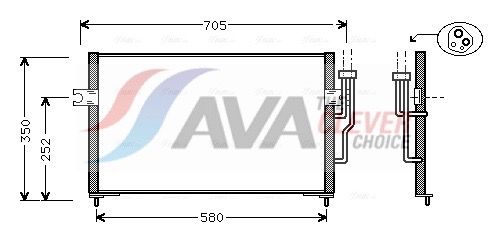 Kondensator, Klimaanlage AVA QUALITY COOLING MT5100