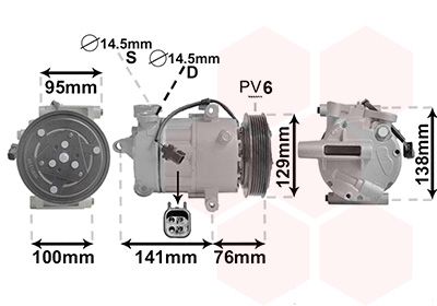 Kompressor, Klimaanlage VAN WEZEL 1800K417
