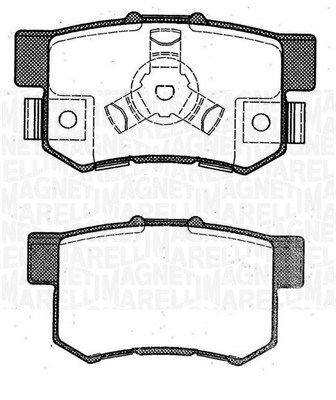 Bremsbelagsatz, Scheibenbremse MAGNETI MARELLI 363916060463