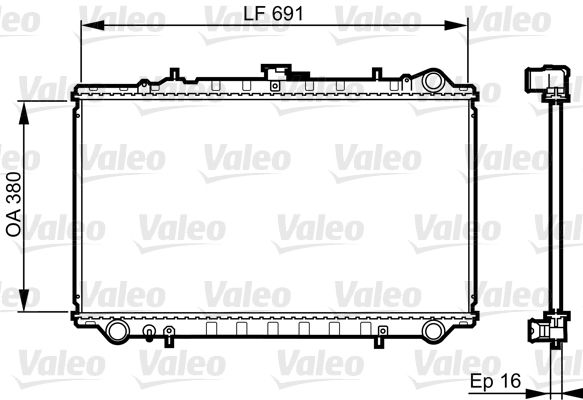 Kühler, Motorkühlung VALEO 731656