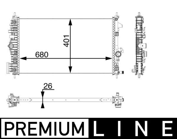 Kühler, Motorkühlung MAHLE CR927000P