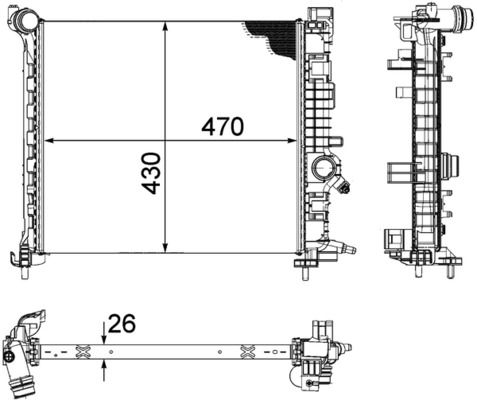 Kühler, Motorkühlung MAHLE CR1188000P