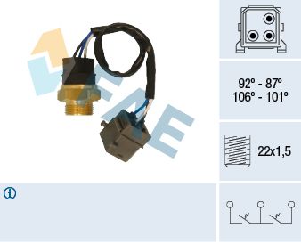 Temperaturschalter, Kühlerlüfter FAE 38400