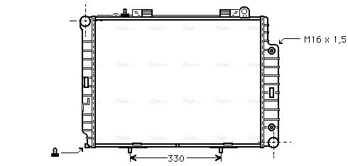 Kühler, Motorkühlung AVA QUALITY COOLING ms2209