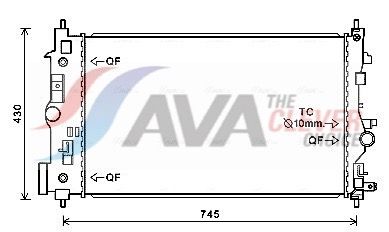 Kühler, Motorkühlung AVA QUALITY COOLING OL2546