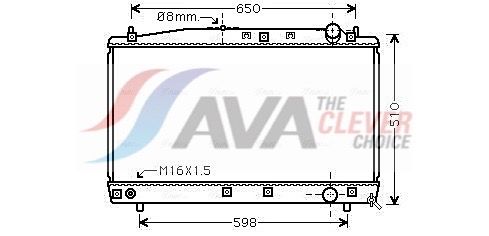 Kühler, Motorkühlung AVA QUALITY COOLING TO2366