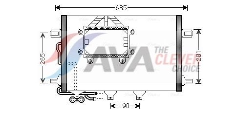 Kondensator, Klimaanlage AVA QUALITY COOLING MSA5562