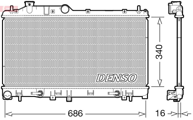 Kühler, Motorkühlung DENSO DRM36024