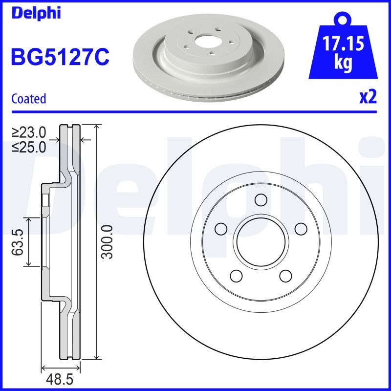 Bremsscheibe DELPHI BG5127C