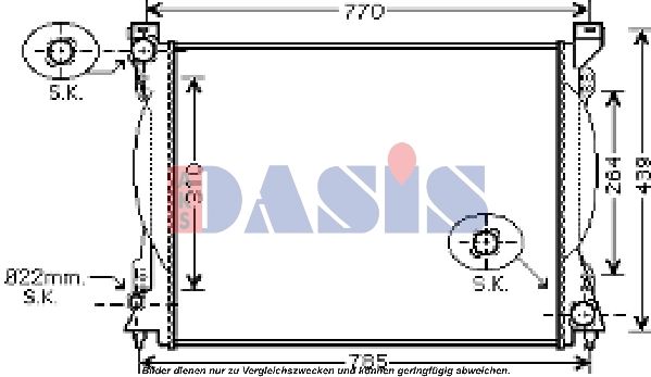 Kühler, Motorkühlung AKS DASIS 480046N