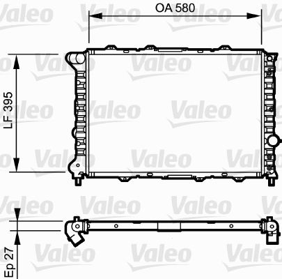 Kühler, Motorkühlung VALEO 732248