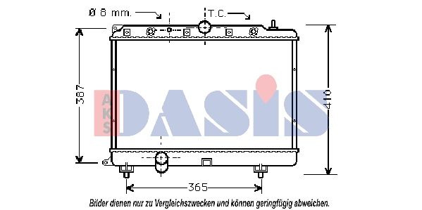 Kühler, Motorkühlung AKS DASIS 370004N