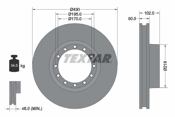 Bremsscheibe TEXTAR 93085200