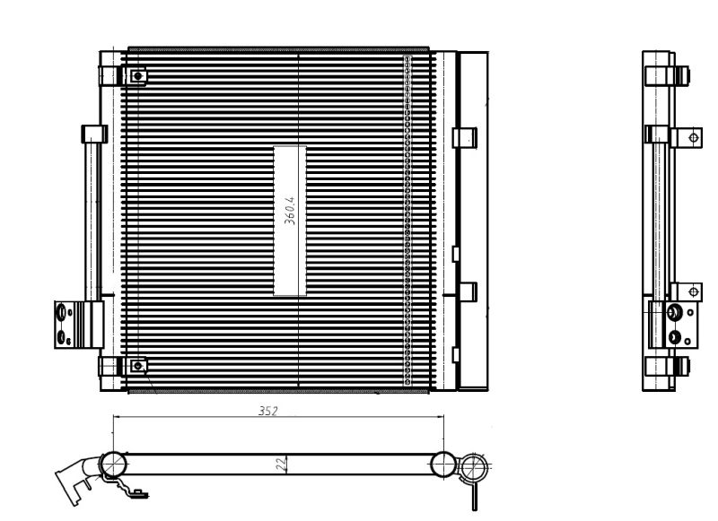 Kondensator, Klimaanlage NRF 350448