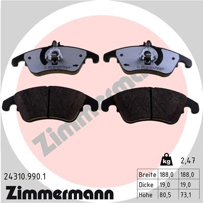 Bremsbelagsatz Bremsbeläge ZIMMERMANN 24310.990.1