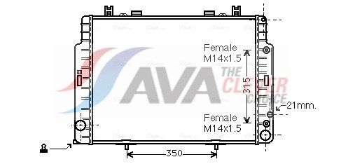 Kühler, Motorkühlung AVA QUALITY COOLING MSA2131