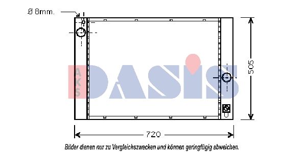 Kühler, Motorkühlung AKS DASIS 051007N