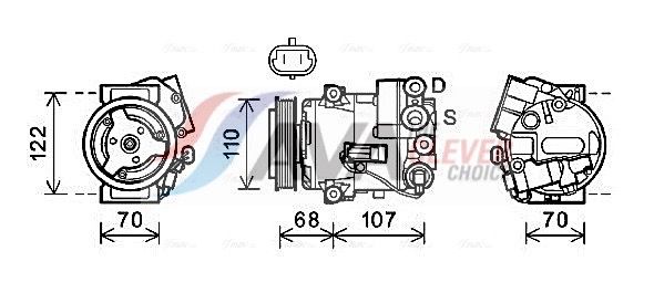 Kompressor, Klimaanlage AVA QUALITY COOLING OLAK594