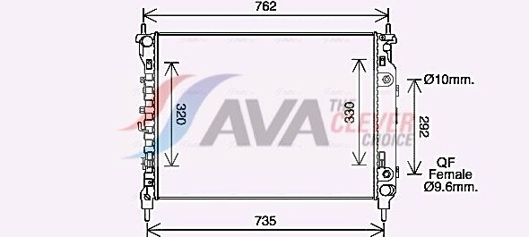 Kühler, Motorkühlung AVA QUALITY COOLING CT2067