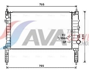 Kühler, Motorkühlung AVA QUALITY COOLING OL2654