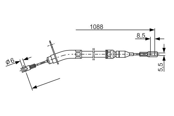 Seilzug, Feststellbremse BOSCH 1 987 477 212