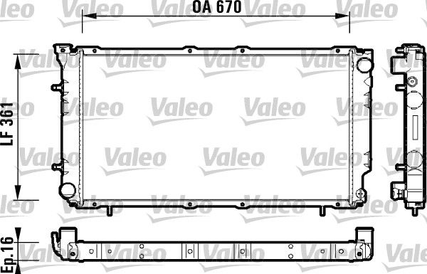 Kühler, Motorkühlung VALEO 734211