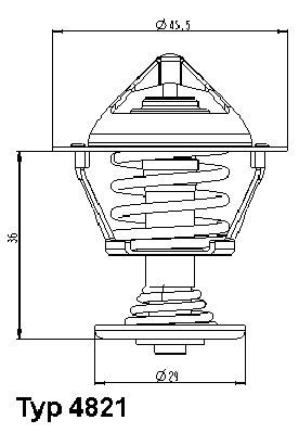 Kühlwasserthermostat WAHLER 4821.89D