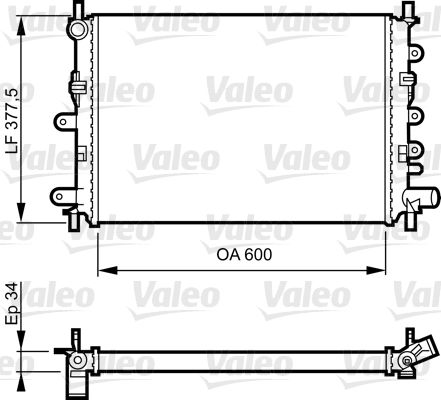 Kühler, Motorkühlung VALEO 730856