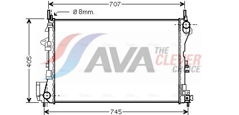 Kühler, Motorkühlung AVA QUALITY COOLING OL2338