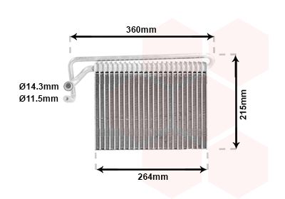 Verdampfer, Klimaanlage VAN WEZEL 0600V024