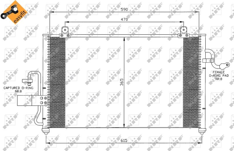 Kondensator, Klimaanlage NRF 35425