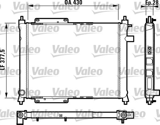 Kühler, Motorkühlung VALEO 732759