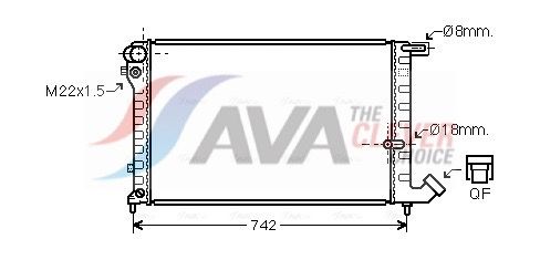 Kühler, Motorkühlung AVA QUALITY COOLING CNA2148