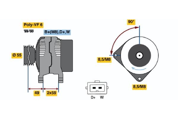 Generator BOSCH 0 986 040 950