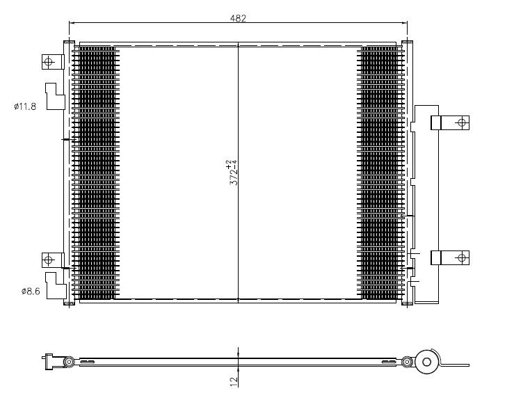 Kondensator, Klimaanlage NRF 350506