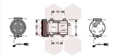 Kompressor, Klimaanlage VAN WEZEL 1800K283