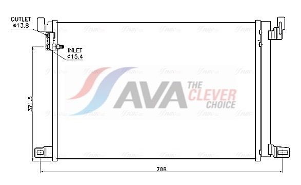 Kondensator, Klimaanlage AVA QUALITY COOLING AI5459D