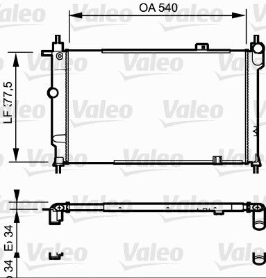 Kühler, Motorkühlung VALEO 730993