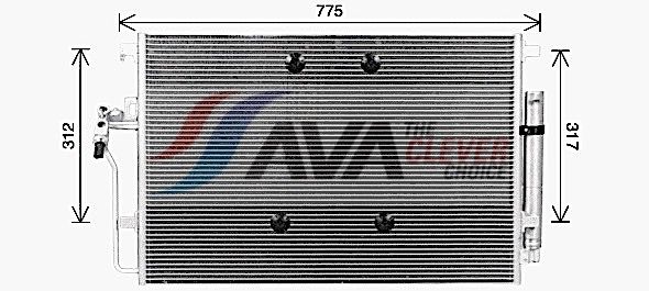 Kondensator, Klimaanlage AVA QUALITY COOLING MS5724D