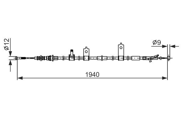 Seilzug, Feststellbremse BOSCH 1987482852