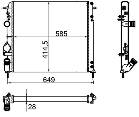 Kühler, Motorkühlung MAHLE CR1146000P