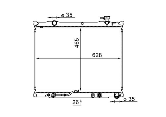 Kühler, Motorkühlung MAHLE CR1581000S