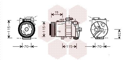 Kompressor, Klimaanlage VAN WEZEL 0300K014