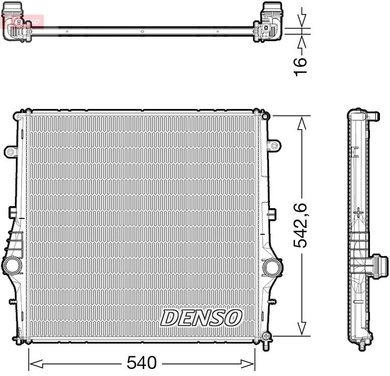 Kühler, Motorkühlung DENSO DRM01008