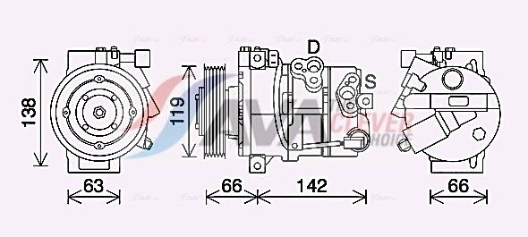 Kompressor, Klimaanlage AVA QUALITY COOLING HYK452