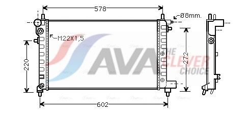 Kühler, Motorkühlung AVA QUALITY COOLING PE2149